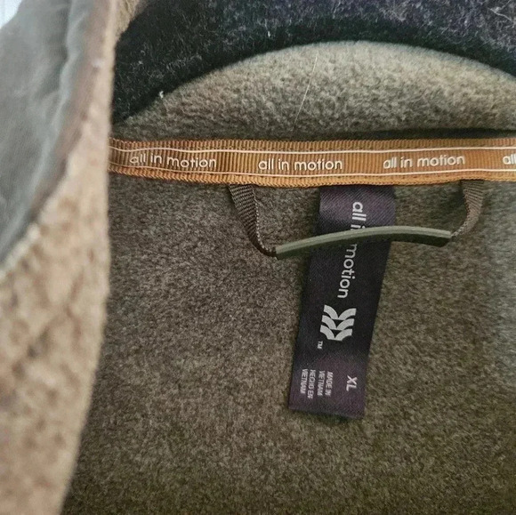 All in Motion Jacket XL Fleece Full Zip Polartec Green - Picture 3 of 5